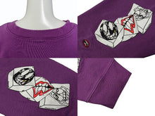 画像をギャラリービューアに読み込む, CHROME HEARTS × MATTY BOY クロムハーツ×マッティボーイ グラフィック オーバーサイズ クルーネック スウェット パープル サイズ XXL 中古 美品 009511