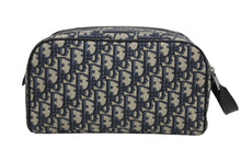 Load image into Gallery viewer, Christian Dior クリスチャンディオール ポーチ セカンドバッグ 2ESCA494YKY オブリーク ネイビー ジャガード カーフスキン 美品 中古 4b009527
