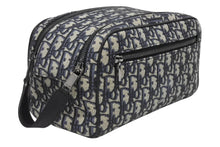 Load image into Gallery viewer, Christian Dior クリスチャンディオール ポーチ セカンドバッグ 2ESCA494YKY オブリーク ネイビー ジャガード カーフスキン 美品 中古 4b009527