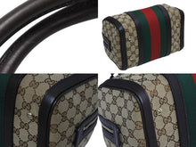 Load image into Gallery viewer, GUCCI グッチ ミニボストンバッグ ハンドバッグ シェリーライン 269876 502752 GGキャンバス ベージュ ゴールド金具 美品 中古 4b009536