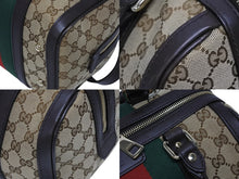 Load image into Gallery viewer, GUCCI グッチ ミニボストンバッグ ハンドバッグ シェリーライン 269876 502752 GGキャンバス ベージュ ゴールド金具 美品 中古 4b009536
