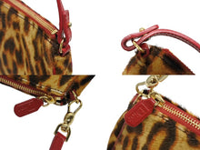 画像をギャラリービューアに読み込む, 極美品 Christian Dior クリスチャンディオール サドルポーチ アクセサリーポーチ レオパード柄 ハラコ レザー ガリアーノ期 中古 4b009537