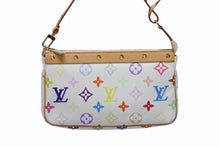 画像をギャラリービューアに読み込む, 新品同様 LOUIS VUITTON ルイヴィトン ポシェット アクセソワール アクセサリーポーチ M92649 ホワイト マルチカラー 村上隆 中古 4b009546