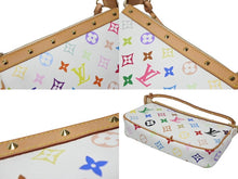 画像をギャラリービューアに読み込む, 新品同様 LOUIS VUITTON ルイヴィトン ポシェット アクセソワール アクセサリーポーチ M92649 ホワイト マルチカラー 村上隆 中古 4b009546