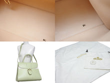 Load image into Gallery viewer, 極美品 DELVAUX デルボー Brillant GM ブリヨンGM 2WAYバッグ パステルグリーン カーフレザー ゴールド金具 中古 4b009548