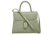 Load image into Gallery viewer, 極美品 DELVAUX デルボー Brillant GM ブリヨンGM 2WAYバッグ パステルグリーン カーフレザー ゴールド金具 中古 4b009548