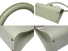 Load image into Gallery viewer, 極美品 DELVAUX デルボー Brillant GM ブリヨンGM 2WAYバッグ パステルグリーン カーフレザー ゴールド金具 中古 4b009548