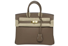 Load image into Gallery viewer, 新品同様 HERMES エルメス バーキン25 トゴ ハンドバッグ U刻印 エトゥープ ゴールド金具 中古 4b009550