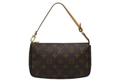 LOUIS VUITTON ルイヴィトン ポシェット アクセソワール アクセサリーポーチ M40712 モノグラム PVC レザー 美品 中古 4b009556