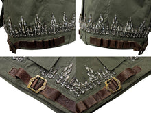 Load image into Gallery viewer, Christian Dior クリスチャンディオール ノースリーブジャケット 3P12022040 サイズ38 ラインストーン カーキ ガリアーノ期 美品 中古 4b009568