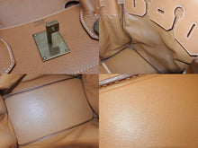 Load image into Gallery viewer, 極美品 HERMES エルメス オータクロア40 ハンドバッグ アルデンヌ ナチュラル ○Y刻印 ブロンズ金具 中古 4b009574