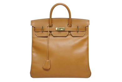 極美品 HERMES エルメス オータクロア40 ハンドバッグ アルデンヌ ナチュラル ○Y刻印 ブロンズ金具 中古 4b009574