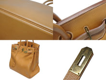 Load image into Gallery viewer, 極美品 HERMES エルメス オータクロア40 ハンドバッグ アルデンヌ ナチュラル ○Y刻印 ブロンズ金具 中古 4b009574