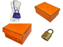 Load image into Gallery viewer, 極美品 エルメス HERMES ○U刻印 ミニケリー 20 ドブリス パープル 純正ダイヤ付き 外縫い 2WAY ショルダーバッグ 中古 4b009581