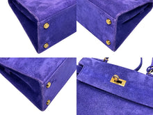 Load image into Gallery viewer, 極美品 エルメス HERMES ○U刻印 ミニケリー 20 ドブリス パープル 純正ダイヤ付き 外縫い 2WAY ショルダーバッグ 中古 4b009581