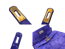 Load image into Gallery viewer, 極美品 エルメス HERMES ○U刻印 ミニケリー 20 ドブリス パープル 純正ダイヤ付き 外縫い 2WAY ショルダーバッグ 中古 4b009581