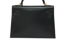 Load image into Gallery viewer, 極美品 HERMES エルメス ケリー32 外縫い グリーン □D刻印 カーフスキン ゴールド金具 ハンドバッグ 2WAY 中古 4b009583