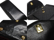 Load image into Gallery viewer, CHANEL シャネル ビジューチェーン ショルダーバッグ 2番台 ラムスキン ココマーク キルティング ブラック ゴールド金具 美品 中古 4b009611