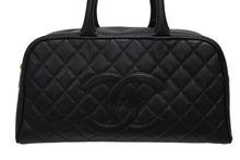 Load image into Gallery viewer, CHANEL シャネル ハンドバッグ ミニボストン A20997 8番台 キャビアスキン ココマーク ブラック ゴールド金具 美品 中古 4b009615