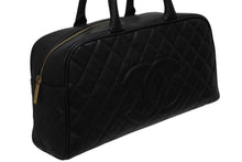 Load image into Gallery viewer, CHANEL シャネル ハンドバッグ ミニボストン A20997 8番台 キャビアスキン ココマーク ブラック ゴールド金具 美品 中古 4b009615