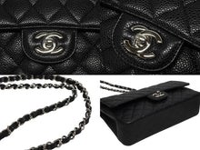 Load image into Gallery viewer, 極美品 CHANEL シャネル マトラッセ25 Wフラップ Wチェーンショルダーバッグ AO1112 13番台 キャビアスキン シルバー金具 中古 4b009616