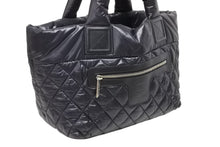 Load image into Gallery viewer, 極美品 CHANEL シャネル コココクーン スモールトート ハンドバッグ A48610 17番台 ココマーク ブラック シルバー金具 中古 4b009618