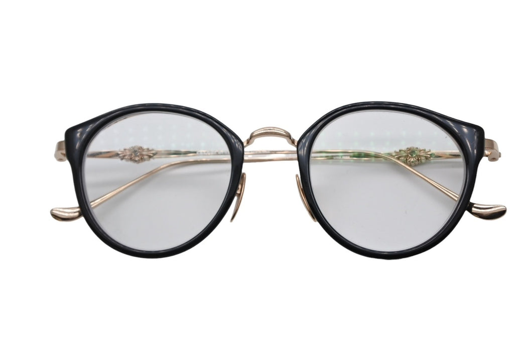 CHROME HEARTS クロムハーツ DIG BIG サングラス アイウェア サイズ45◻︎23-138 フローラルクロス ブラック ゴールド 美品 中古 4b009625