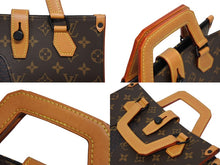Load image into Gallery viewer, 極美品 LOUIS VUITTON ルイヴィトン NIGO LVスクエアード トートバッグ N40355 ブラウン PVC レザー ブラック金具 中古 4b009628