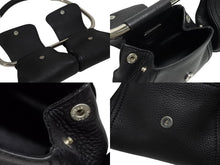 Load image into Gallery viewer, 極美品 PRADA プラダ 97FW ループ ワンショルダーバッグ レザー ブラック アーカイブ トライアングルロゴ金具 シルバー金具 中古 4b009631