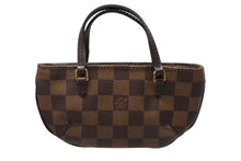 画像をギャラリービューアに読み込む, 極美品 LOUIS VUITTON ルイヴィトン マノスクGM ポーチ N51120 ダミエ エベヌ PVC レザー ゴールド金具 中古 4b009636