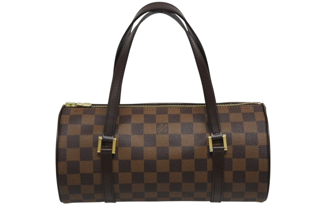 極美品 LOUIS VUITTON ルイヴィトン ハンドバッグ パピヨン30 ダミエキャンバス N51303 ブラウン ゴールド金具 中古 4b009647