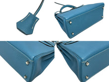 Load image into Gallery viewer, HERMES エルメス ケリー28 内縫い ブルージーン ◻︎I刻印 トリヨンクレマンス シルバー金具 ハンドバッグ 美品 中古 4b009648