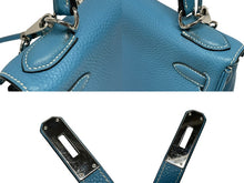 Load image into Gallery viewer, HERMES エルメス ケリー28 内縫い ブルージーン ◻︎I刻印 トリヨンクレマンス シルバー金具 ハンドバッグ 美品 中古 4b009648