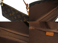 画像をギャラリービューアに読み込む, LOUIS VUITTON ルイヴィトン ポシェット アクセソワール アクセサリーポーチ M51980 モノグラム ブラウン レザー PVC 美品 中古 4b009656