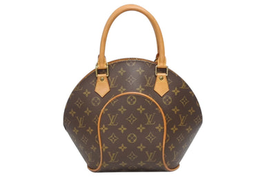 極美品 LOUIS VUITTON ルイヴィトン エリプスPM ハンドバッグ モノグラム M51127 PVC ヌメ革 ブラウン ゴールド金具 中古 4b009662