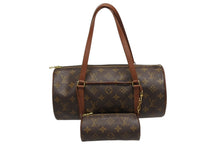 Load image into Gallery viewer, 極美品 LOUIS VUITTON ルイヴィトン モノグラム パピヨン30 ハンドバッグ M51365 ブラウン ロゴ ゴールド金具 中古 4b009668
