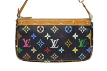 画像をギャラリービューアに読み込む, LOUIS VUITTON ルイヴィトン ポシェットアクセソワール アクセサリーポーチ M92648 モノグラム マルチカラー ブラック 美品 中古 4b009680