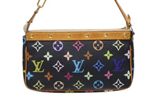 画像をギャラリービューアに読み込む, LOUIS VUITTON ルイヴィトン ポシェットアクセソワール アクセサリーポーチ M92648 モノグラム マルチカラー ブラック 美品 中古 4b009680