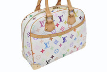 Load image into Gallery viewer, 極美品 LOUIS VUITTON ルイヴィトン ハンドバッグ トゥルーヴィル 村上隆 ホワイト マルチカラー M92663 ゴールド金具 中古 4b009681