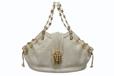 極美品 LOUIS VUITTON ルイヴィトン テダPM ハンドバッグ M92373 モノグラム エクストラオーディネル ヌバック ベージュ 中古 4b009686