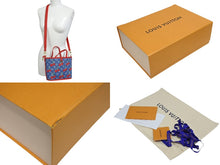 Load image into Gallery viewer, 新品未使用 LOUIS VUITTON ルイヴィトン 村上隆 LV × TM ネヴァーフルインサイドアウトBB トートバッグ M14997 モノグラムデニムチェリー ブルー レッド 中古 4b009710