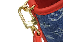 Load image into Gallery viewer, 新品未使用 LOUIS VUITTON ルイヴィトン 村上隆 LV × TM ネヴァーフルインサイドアウトBB トートバッグ M14997 モノグラムデニムチェリー ブルー レッド 中古 4b009710