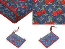 Load image into Gallery viewer, 新品未使用 LOUIS VUITTON ルイヴィトン 村上隆 LV × TM ネヴァーフルインサイドアウトBB トートバッグ M14997 モノグラムデニムチェリー ブルー レッド 中古 4b009710