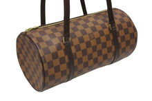 Load image into Gallery viewer, 極美品 LOUIS VUITTON ルイヴィトン パピヨン30 ハンドバッグ N51303 ダミエ エベヌ ブラウン ゴールド金具 中古 4b009711