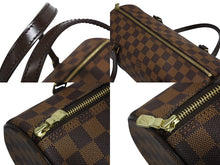 Load image into Gallery viewer, 極美品 LOUIS VUITTON ルイヴィトン パピヨン30 ハンドバッグ N51303 ダミエ エベヌ ブラウン ゴールド金具 中古 4b009711