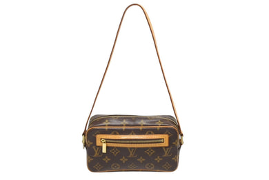 LOUIS VUITTON ルイヴィトン ポシェットシテ ワンショルダーバッグ M51183 モノグラムキャンバス レザー ブラウン 美品 中古 4b009715
