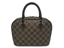 Load image into Gallery viewer, LOUIS VUITTON ルイヴィトン サリア ミニ ハンドバッグ N51286 ダミエ エベヌ ブラウン PVC レザー ゴールド金具 美品 中古 4b009724