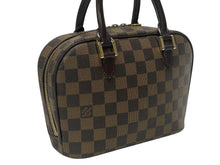 Load image into Gallery viewer, LOUIS VUITTON ルイヴィトン サリア ミニ ハンドバッグ N51286 ダミエ エベヌ ブラウン PVC レザー ゴールド金具 美品 中古 4b009724