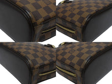 Load image into Gallery viewer, LOUIS VUITTON ルイヴィトン サリア ミニ ハンドバッグ N51286 ダミエ エベヌ ブラウン PVC レザー ゴールド金具 美品 中古 4b009724