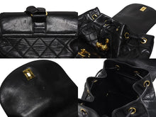 Load image into Gallery viewer, CHANEL シャネル マトラッセ チェーンリュック バックパック ココマーク 2番台 ブラック ラムスキン ゴールド金具 中古 美品 4b009733